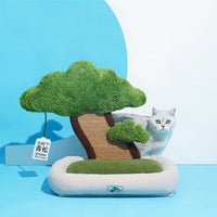 HKM-9819965 Pet Green Pine Tree Shape Cozy Cat Litter for Resting and Claw Grinding