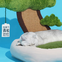 HKM-9819965 Pet Green Pine Tree Shape Cozy Cat Litter for Resting and Claw Grinding