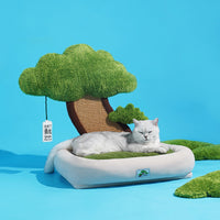 HKM-9819965 Pet Green Pine Tree Shape Cozy Cat Litter for Resting and Claw Grinding