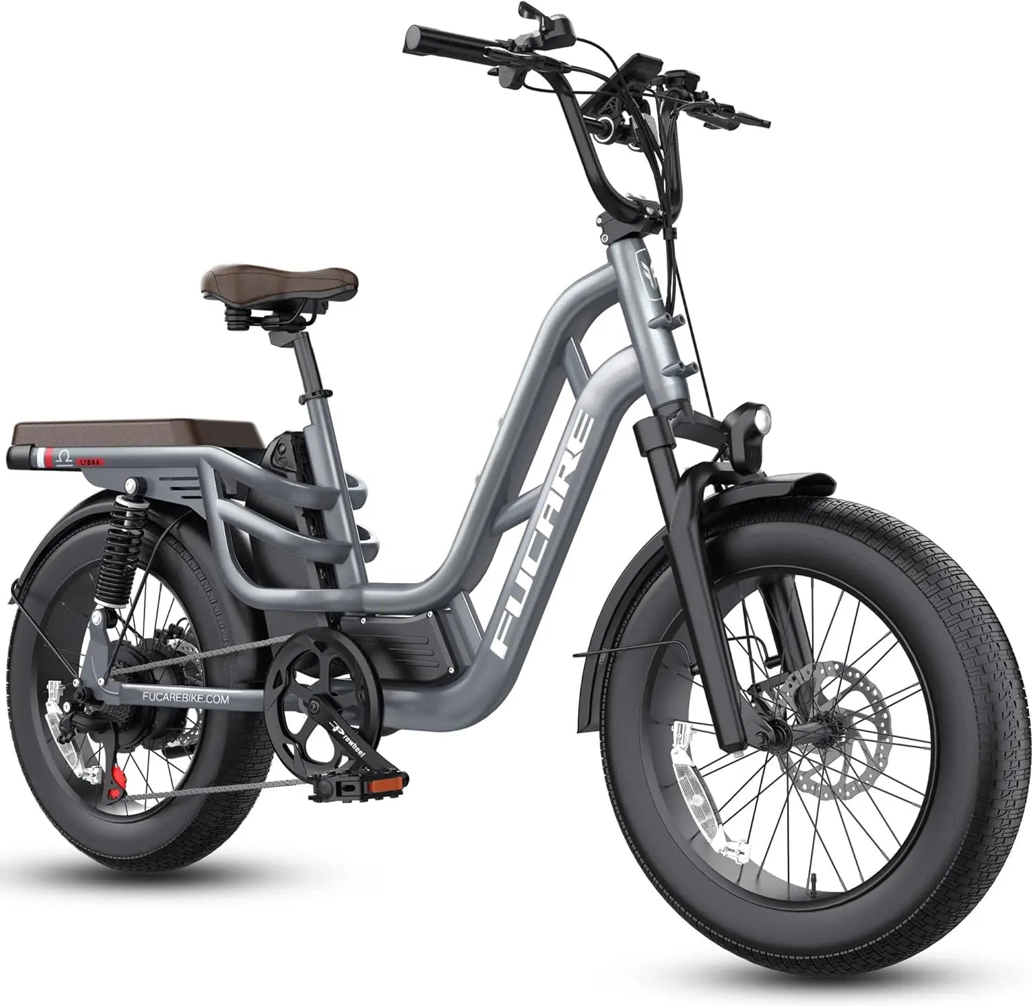 HKM-982163 Electric City Bike with Hydraulic Brakes, Full Suspension, 750W Motor, 20Ah Battery, 2 Seats, 400lbs Capacity