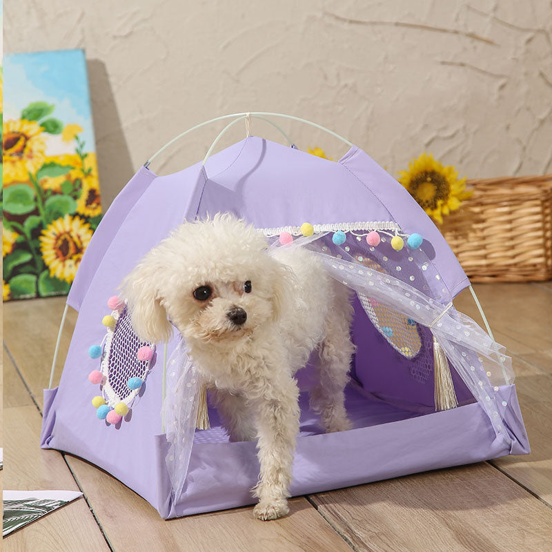 HKM-9824701 Foldable Waterproof Polyester Kennel Tent for Pets - Breathable Design in Multiple Sizes