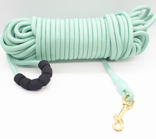 HKM-9825469 Lightweight Nylon Pet Traction Rope in Light Pink and Light Green - Available in 3m, 5m, 10m, and 20m Lengths
