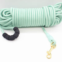 HKM-9825469 Lightweight Nylon Pet Traction Rope in Light Pink and Light Green - Available in 3m, 5m, 10m, and 20m Lengths