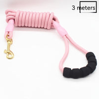 HKM-9825469 Lightweight Nylon Pet Traction Rope in Light Pink and Light Green - Available in 3m, 5m, 10m, and 20m Lengths