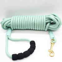 HKM-9825469 Lightweight Nylon Pet Traction Rope in Light Pink and Light Green - Available in 3m, 5m, 10m, and 20m Lengths