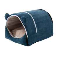 HKM-9825725 Cozy Chenille Pet House - Removable, Washable, Insulated, Available in Multiple Sizes