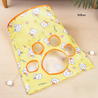 HKM-9826493 Diamond Bag Cat Toy - Sounding Hedgehog Design, Orange Polyester Cloth, 35x45x30CM