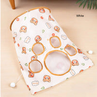 HKM-9826493 Diamond Bag Cat Toy - Sounding Hedgehog Design, Orange Polyester Cloth, 35x45x30CM