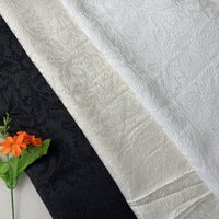 HKM-982675 Embossed Texture Jacquard Woven Fabric - 100% Polyester, 145cm Wide for Dresses, Autumn/Winter