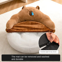 HKM-9827133 Universal Cat Nest Bed Sofa with Removable and Washable Cover for Multi-Cat Families - Cozy Winter Accessory
