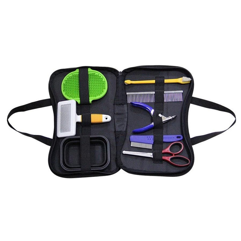 HKM-982739 Pet Grooming Tools Set - Essential Cleaning and Grooming Supplies for Dogs made of Pu and Stainless Steel