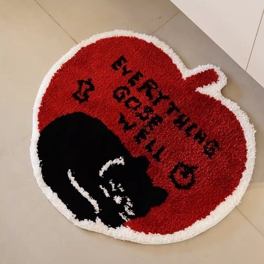 HKM-982739 Soft Cashmere-like Non-Slip Bathroom Mat - 60cm x 60cm or 80cm x 80cm, Machine Woven for Home Use