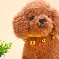 HKM-9827645 Cute Adjustable Bell Collar for Pets in Various Colors
