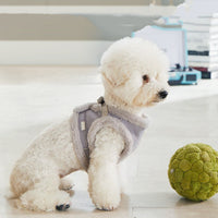HKM-9828029 Warm Pet Vest with Adjustable Chest Strap and Traction Rope - Available in Pink and Gray