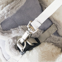 HKM-9828029 Warm Pet Vest with Adjustable Chest Strap and Traction Rope - Available in Pink and Gray
