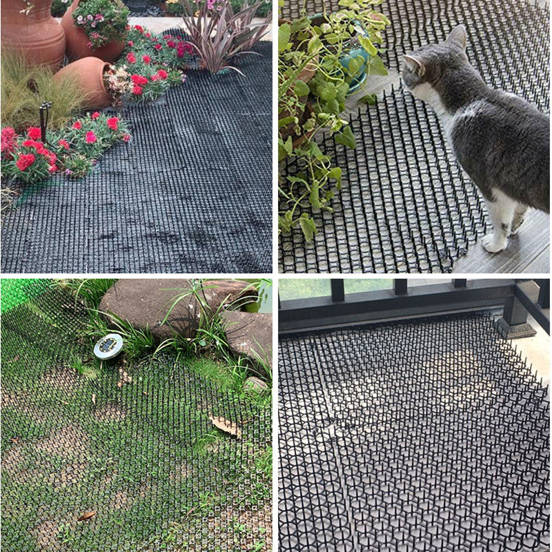 HKM-9828925 Cat-Proof Repellent Mat for Balconies and Gardens - 13x49cm Anti-Aging Polyethylene Stinger Pads