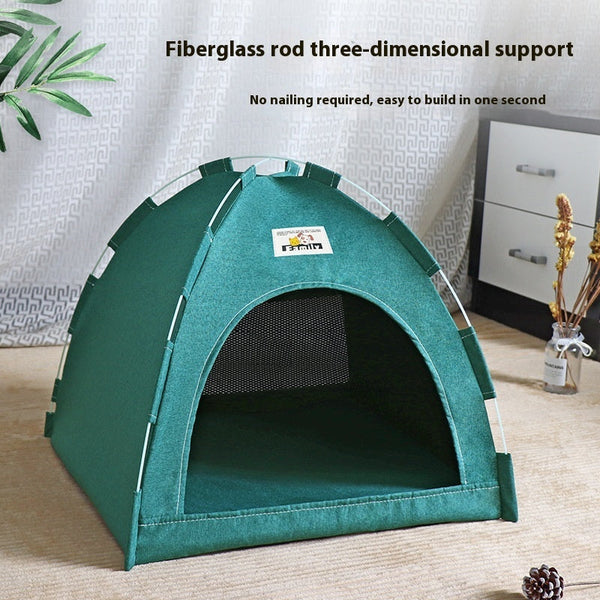 HKM-9829693 Cozy Outdoor Cat Nest Tent - Breathable & Washable House for Small to Medium Dogs