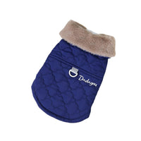 HKM-9830077 Cozy Cotton-Padded Vest with Fur Collar for Cats and Puppies in Multiple Colors