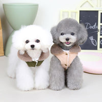 HKM-9830077 Cozy Cotton-Padded Vest with Fur Collar for Cats and Puppies in Multiple Colors