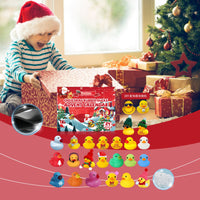 HKM-983123 24-Piece Christmas Advent Rubber Duck Blind Box Set for Teenagers