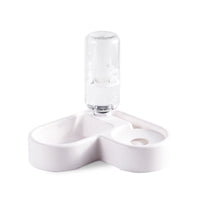 HKM-9831613 Automatic Pet Water Dispenser with 500ml Bottle Capacity - 22x22x20.8cm Heart-Shaped Design