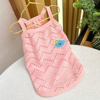 HKM-9831997 Breathable Camisole for Dogs in Pink, Blue, Yellow, and Green - Various Sizes Available