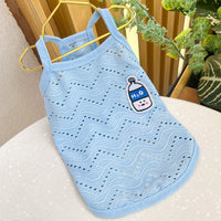 HKM-9831997 Breathable Camisole for Dogs in Pink, Blue, Yellow, and Green - Various Sizes Available