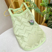 HKM-9831997 Breathable Camisole for Dogs in Pink, Blue, Yellow, and Green - Various Sizes Available