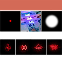 HKM-9832893 Rechargeable Mini LED Purple Multi-Pattern Laser Flashlight for Cats, Stainless Steel & Plastic, Compact Size
