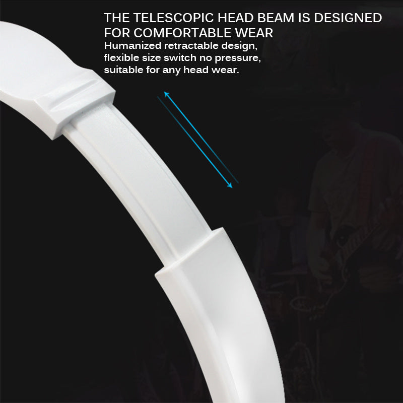 HKM-983315 Portable Over-Ear Wired Headphones with Adjustable Design and High-Definition Sound Quality