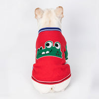 HKM-9833789 Cozy Cartoon Red Sweater for Pets - Autumn and Winter Dog Wear