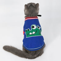 HKM-9833789 Cozy Cartoon Red Sweater for Pets - Autumn and Winter Dog Wear