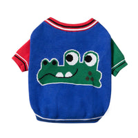 HKM-9833789 Cozy Cartoon Red Sweater for Pets - Autumn and Winter Dog Wear