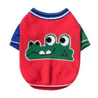 HKM-9833789 Cozy Cartoon Red Sweater for Pets - Autumn and Winter Dog Wear