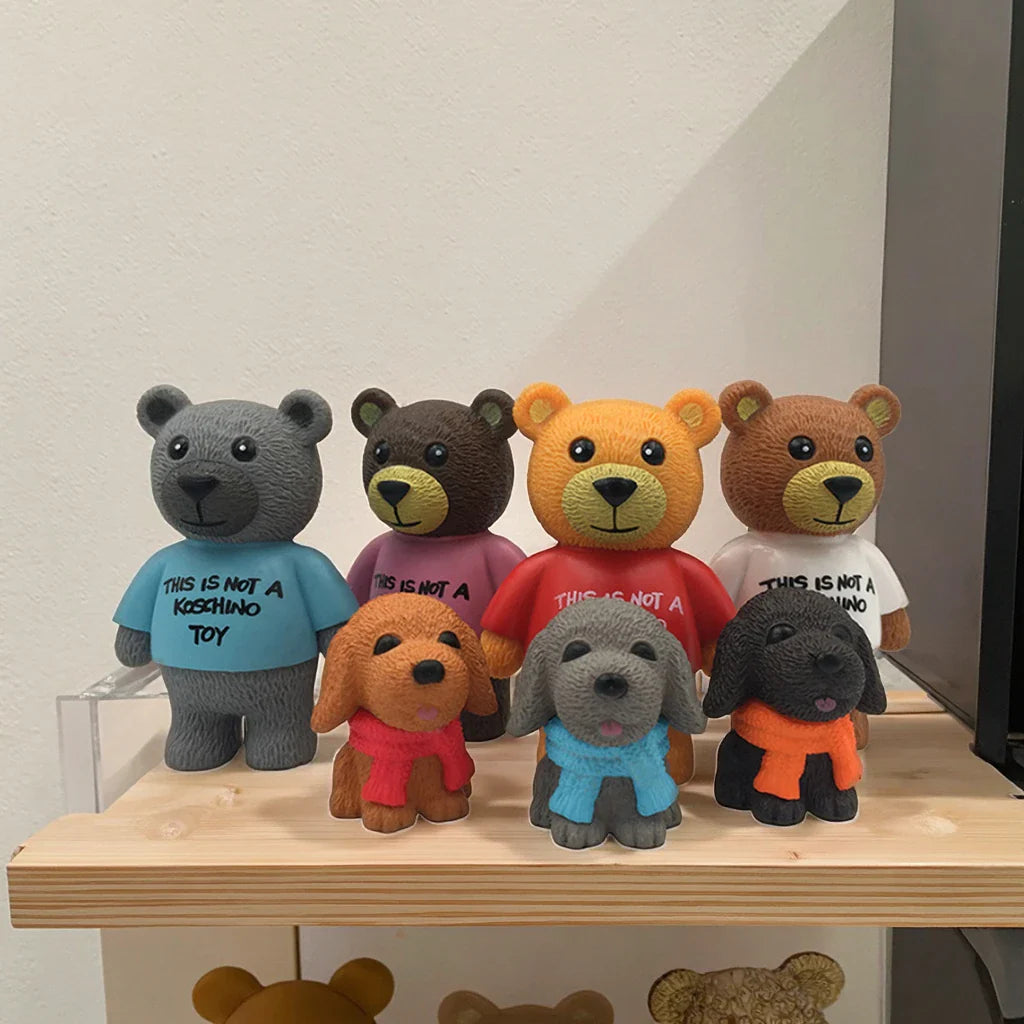 HKM-983443 Custom Cute Animal PVC and ABS Action Figures Set for Children