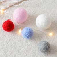 HKM-983443 Seahorse Yarn Christmas Ball Ornament - 6/8CM Mohair Decoration