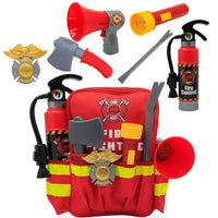 HKM-983507 Firefighter Role Play Toy Set with Backpack, Megaphone, and Fire Extinguisher for Kids