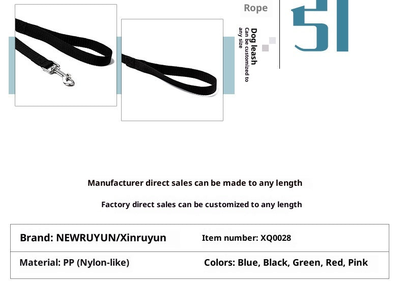 HKM-9835197 Durable Polypropylene Dog Leash for Safe Walking ¨C Available in Black and Red