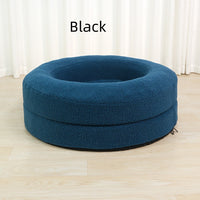 HKM-9835453 Cozy Solid Color Round Pet Bed for Cats in Various Sizes and Soft Materials
