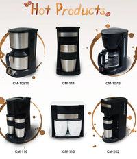 HKM-983571 12-Cup Coffee Maker with Permanent Filter for Home Brewing