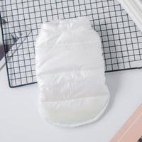 HKM-9835837 Laser Glossy Pet Coat Vest for Autumn and Winter - Available in Pink and White, Sizes XS to XXL