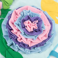 HKM-9836221 Interactive Dog Snuffle Mat for Nosework and Feeding, 48 x 48 cm, Polar Fleece Puzzle Training Toy