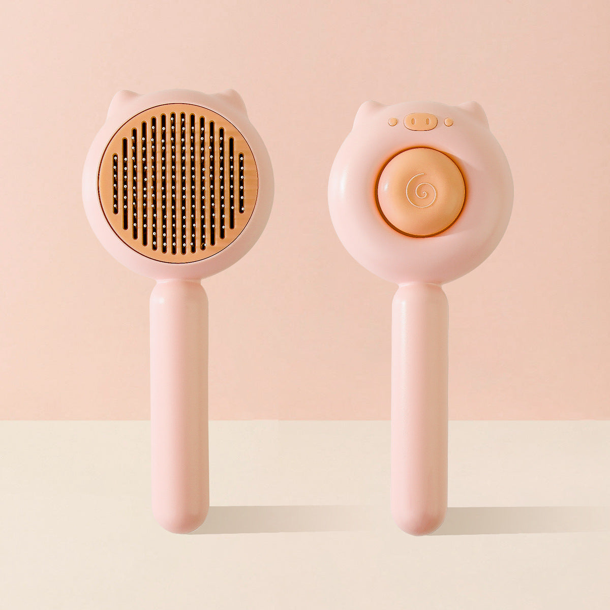 HKM-9836989 Pig Hair Removal Needle Comb in Pink and Pink Yellow ¨C ABS Stainless Steel Cat Combing Tool