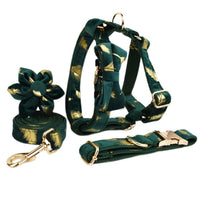 HKM-983699 Soft Fabric Velvet Dog Collar with Accessories for XS to XL Sizes