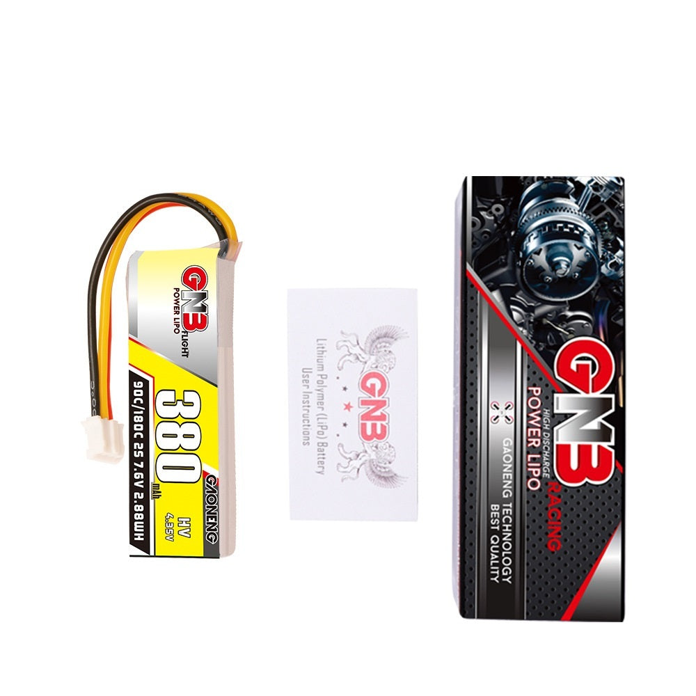 HKM-984019 GNB High Energy 380mAh 2S 76V 90C HV Lithium Polymer Battery for Racing Mosquito Car