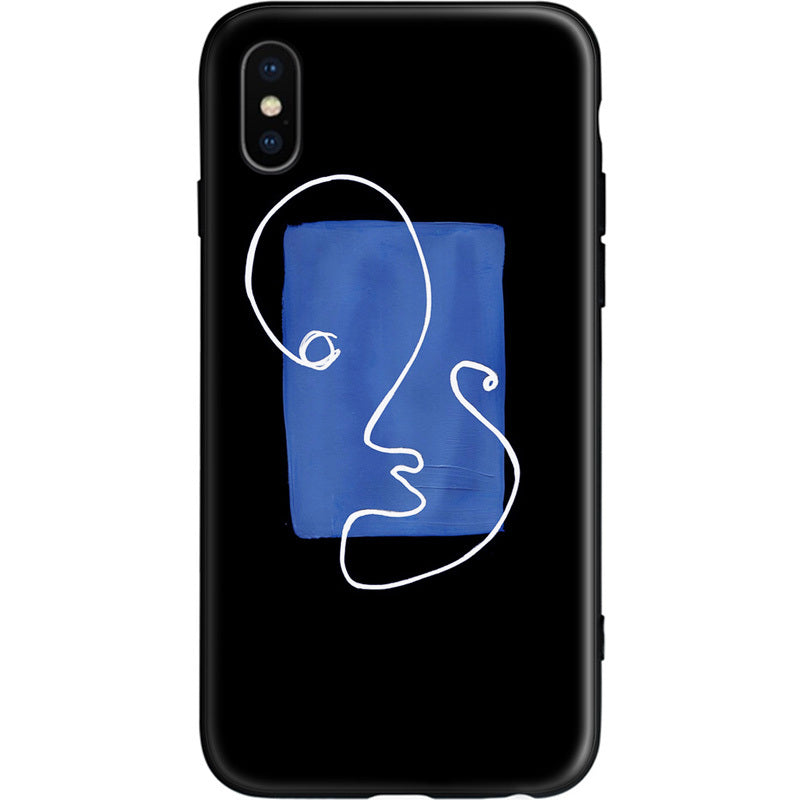 HKM-984083 Abstract Simple Design Phone Case Compatible with iPhone 6/6s/7/8/X/XS/XR/11/12 Pro Models