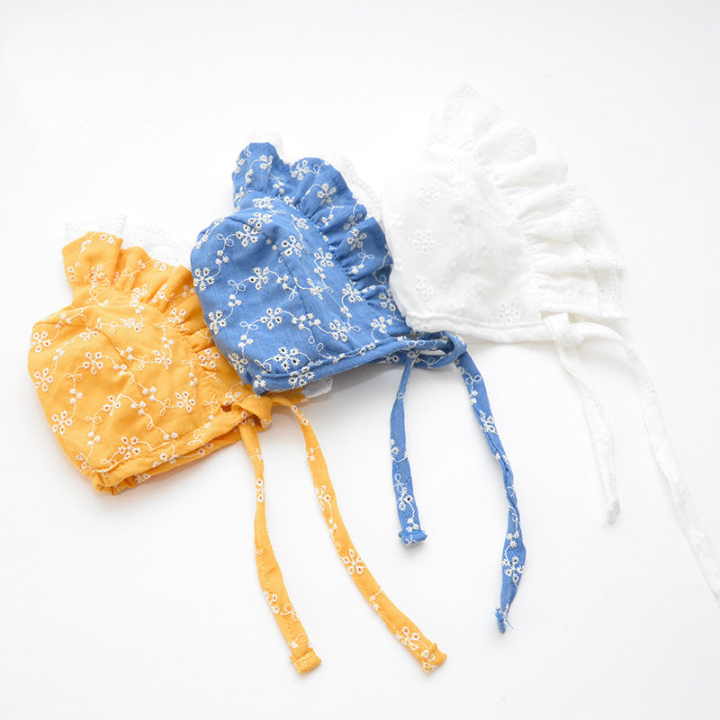 HKM-9841725 Cute Cotton Pet Hat for Puppies and Kittens - Available in Blue, White, Yellow, Sizes S, M, L