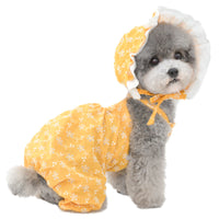 HKM-9841725 Cute Cotton Pet Hat for Puppies and Kittens - Available in Blue, White, Yellow, Sizes S, M, L