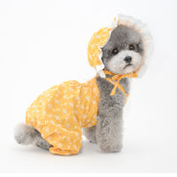 HKM-9841725 Cute Cotton Pet Hat for Puppies and Kittens - Available in Blue, White, Yellow, Sizes S, M, L