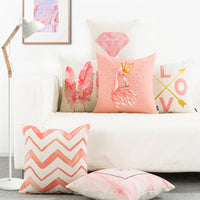 HKM-984211 Swan Series Medium Cotton and Linen Blend Pillowcase - 45 x 45 cm